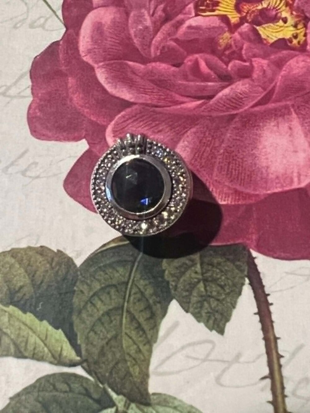 Authentic Pandora Sparkling Blue O Crown Charm #799058C01